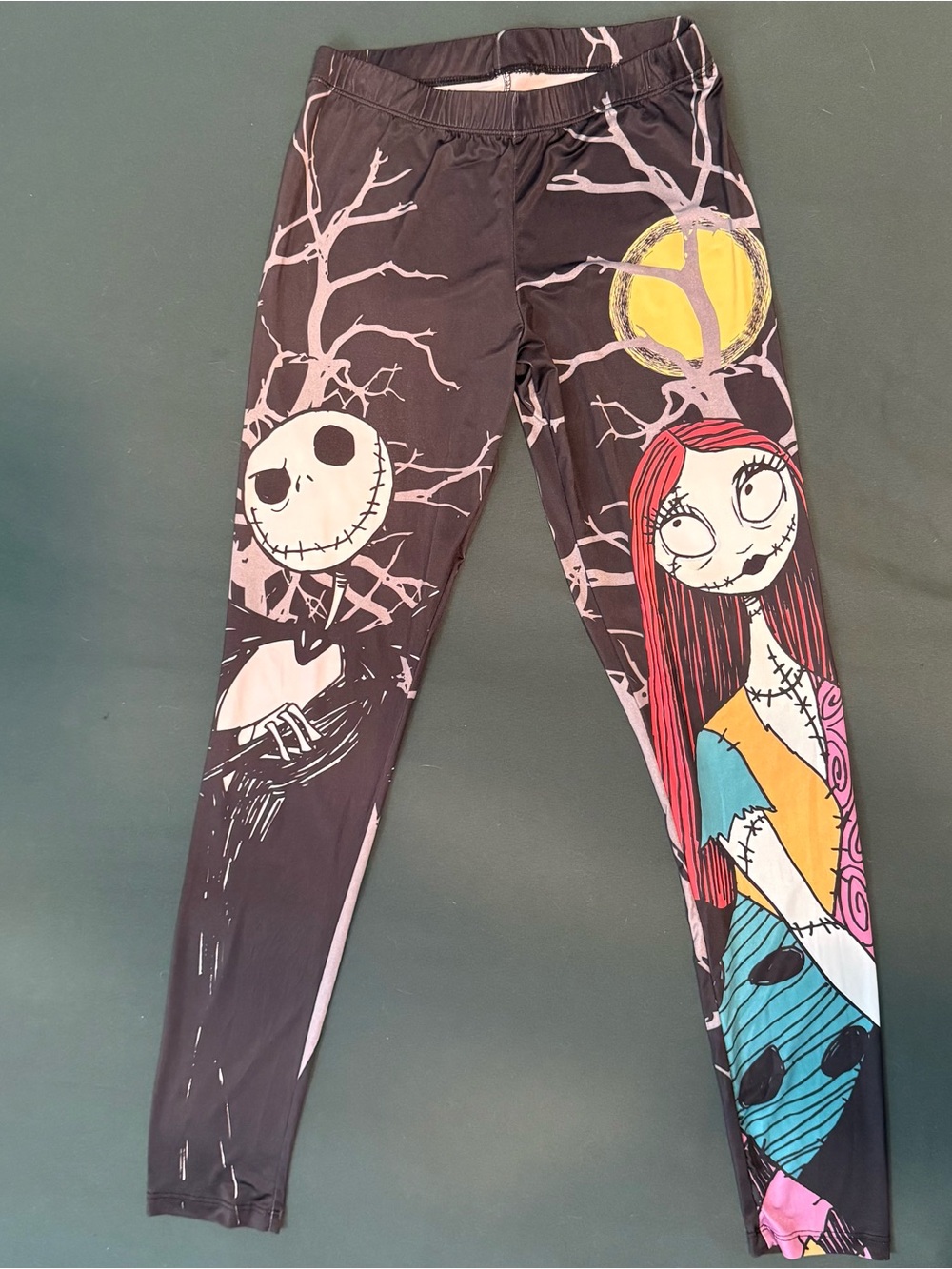 Disney The Nightmare Before Christmas Black Pink Graphic Leggings